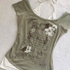 Women’s Light Green Short‑Sleeve Top